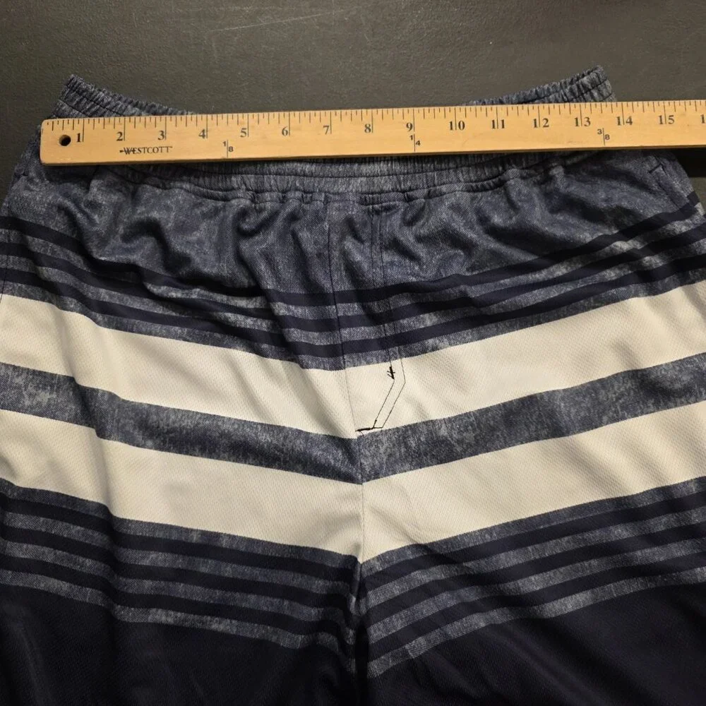 Hurley Activewear Shorts US Coast Guard Logo Shorts Blue White Striped Small NEW